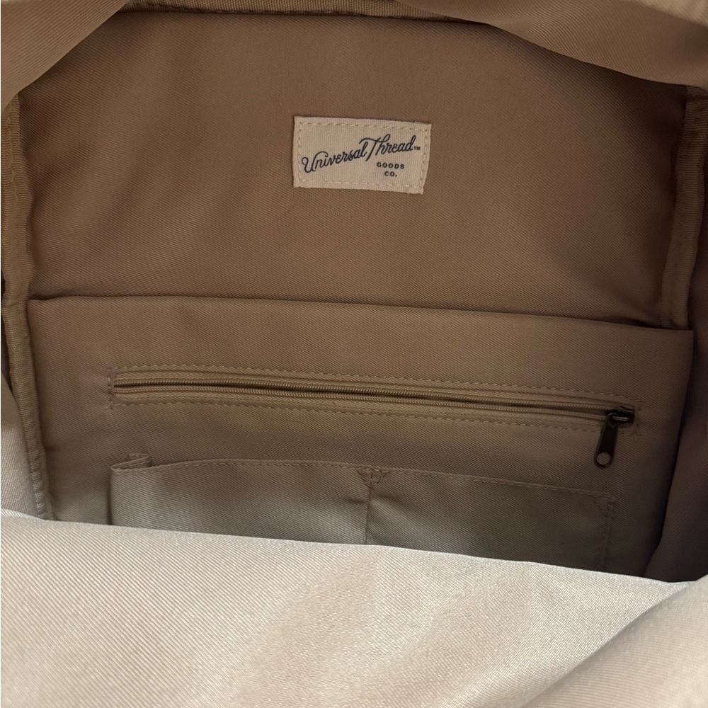 Universal Thread Tan Backpack With Zipper Pocket - image 3